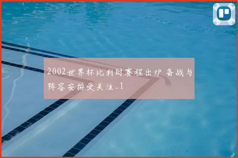 2002世界杯比利时赛程出炉 备战与阵容安排受关注_1